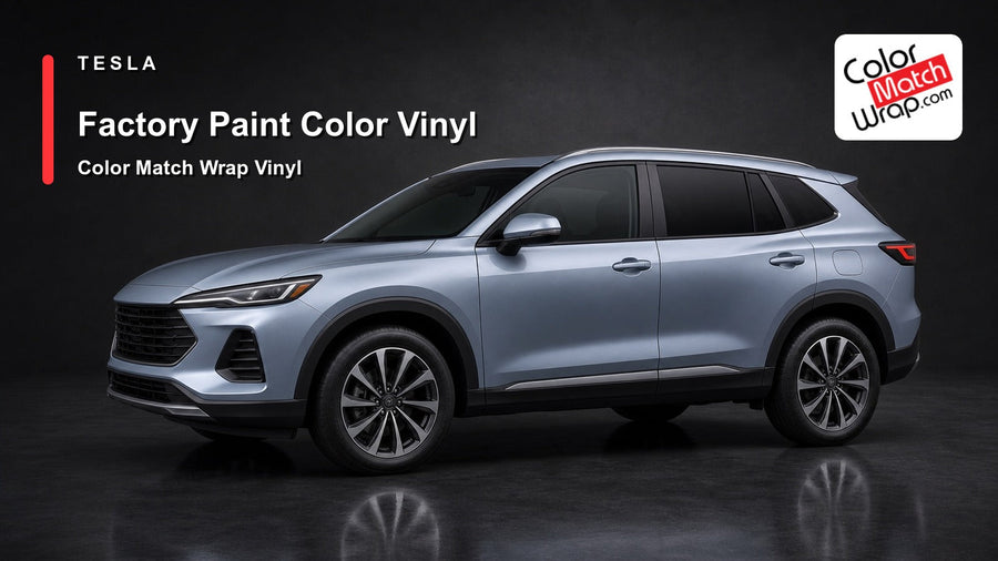 Tesla Color Match Wrap paint-code vinyl presentation image