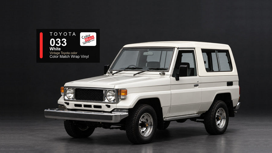 Toyota 033 White Color Match Wrap vinyl
