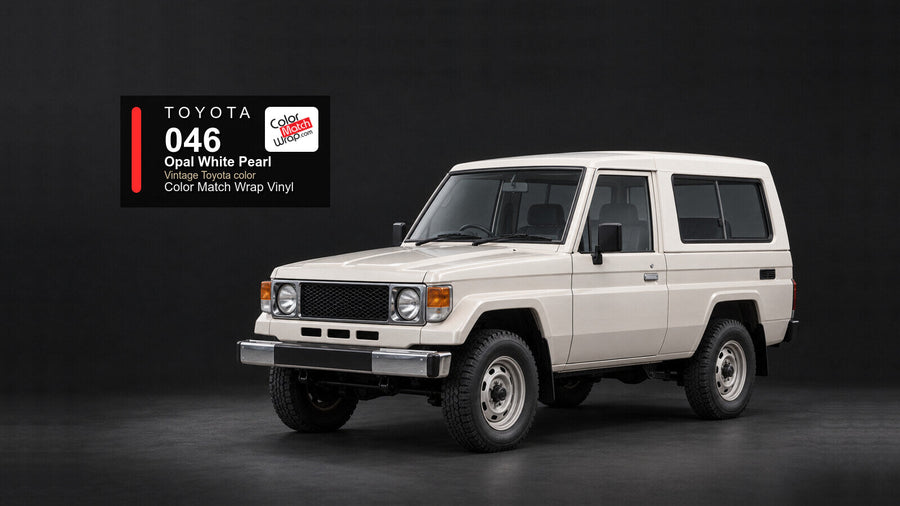 Toyota 046 Opal White Pearl Color Match Wrap vinyl