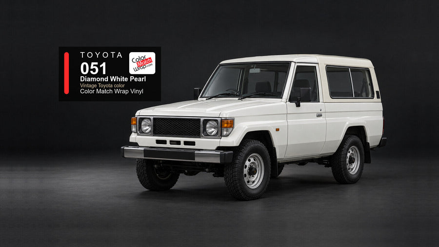 Toyota 051 Diamond White Pearl Color Match Wrap vinyl