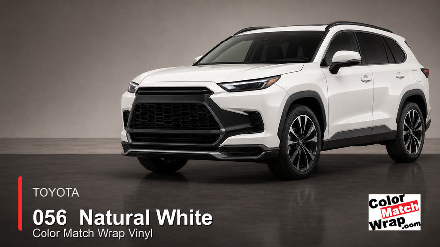 Toyota 056 Natural White Color Match Wrap Vinyl generated SUV graphic