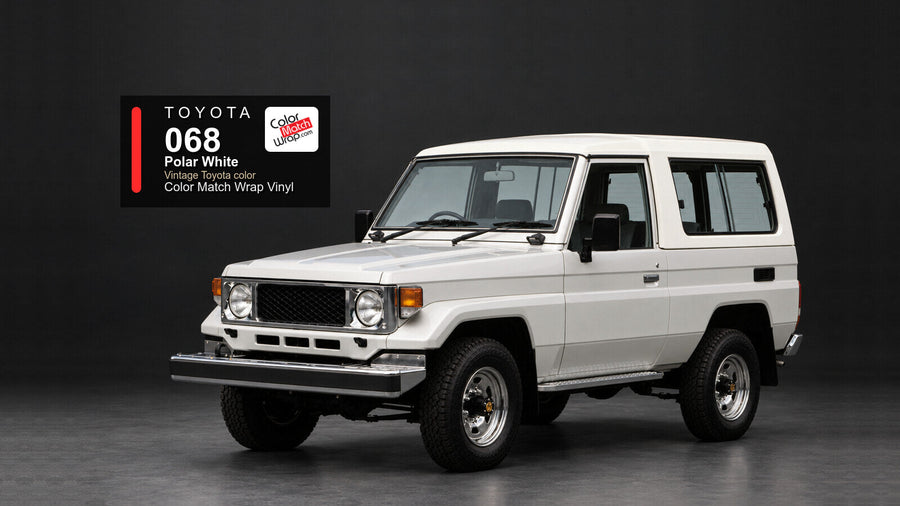 Toyota 068 Polar White Color Match Wrap vinyl