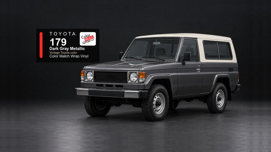 Toyota 179 Dark Gray Metallic Color Match Wrap vinyl