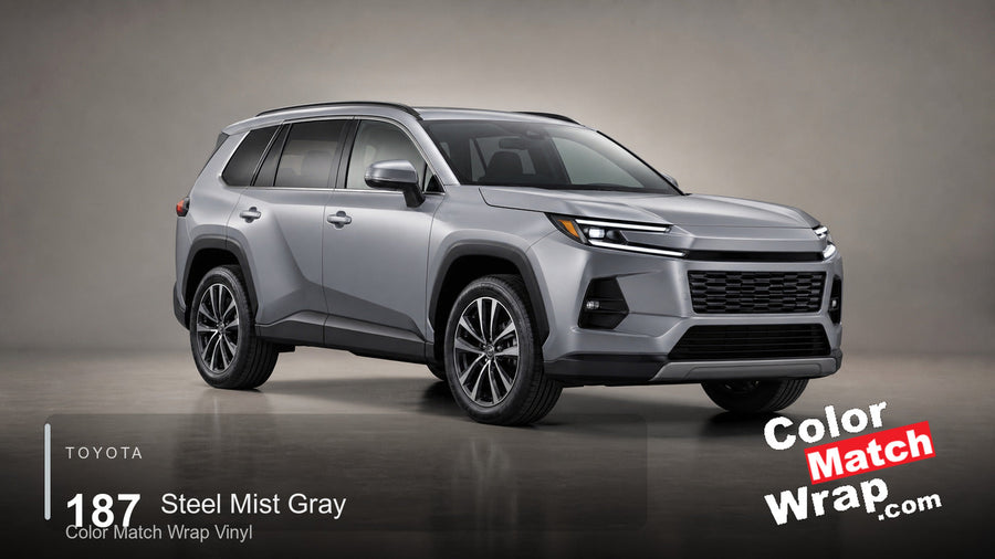 Toyota 187 Steel Mist Gray Color Match Wrap vinyl illustrated SUV graphic