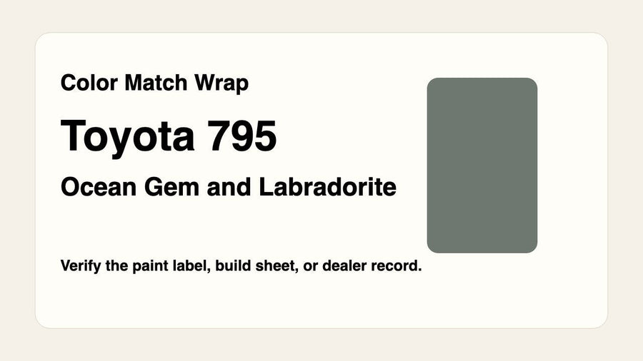 Toyota 187 Steel Mist Gray Color Match Wrap article photo