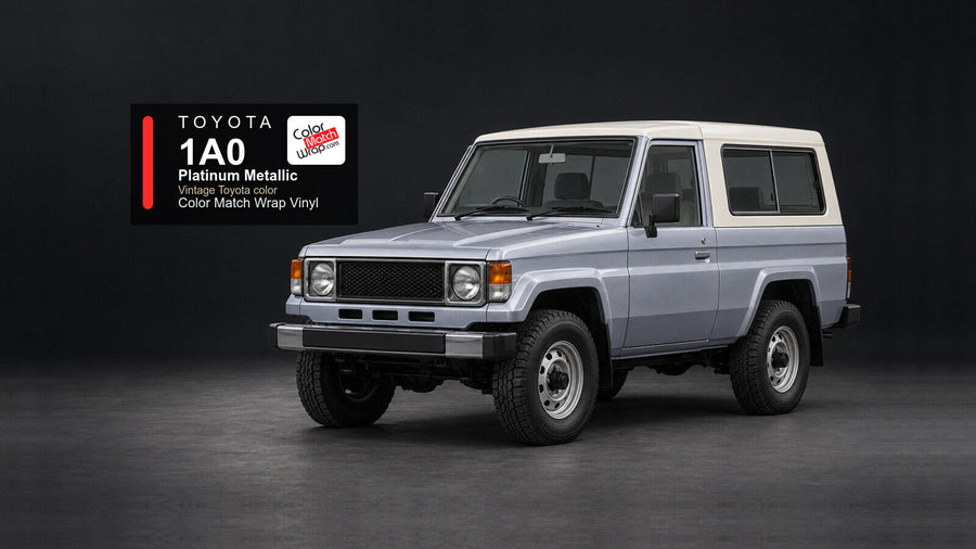Toyota 1A0 Platinum Metallic Color Match Wrap vinyl