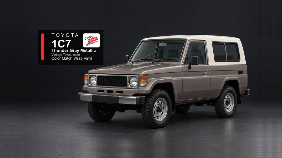 Toyota 1C7 Thunder Gray Metallic Color Match Wrap vinyl