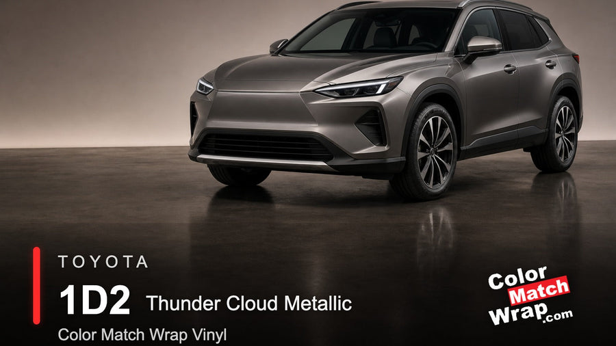 Toyota 1D2 Thunder Cloud Metallic Color Match Wrap vinyl generated SUV graphic