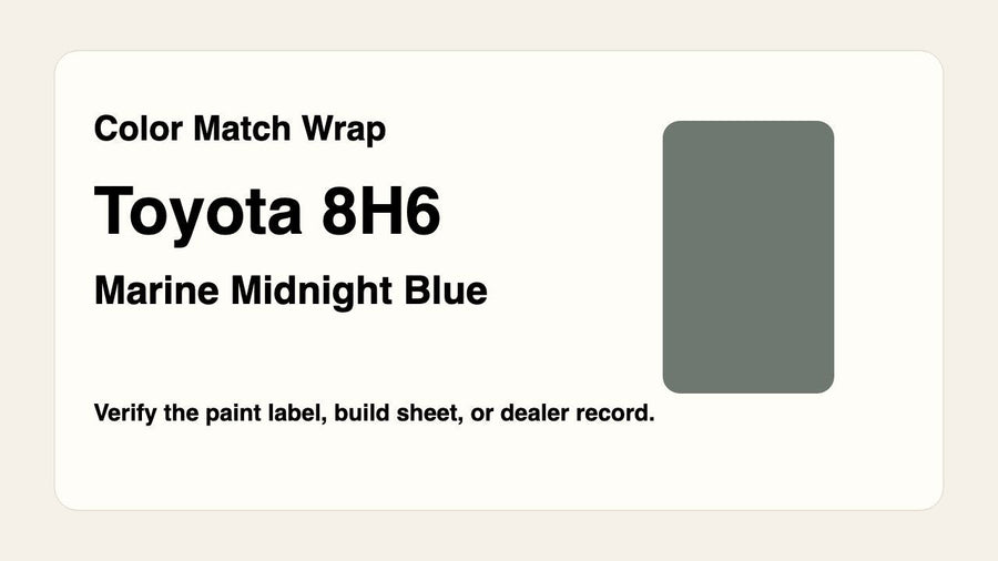 Toyota 1D4 Titanium Metallic Color Match Wrap article photo