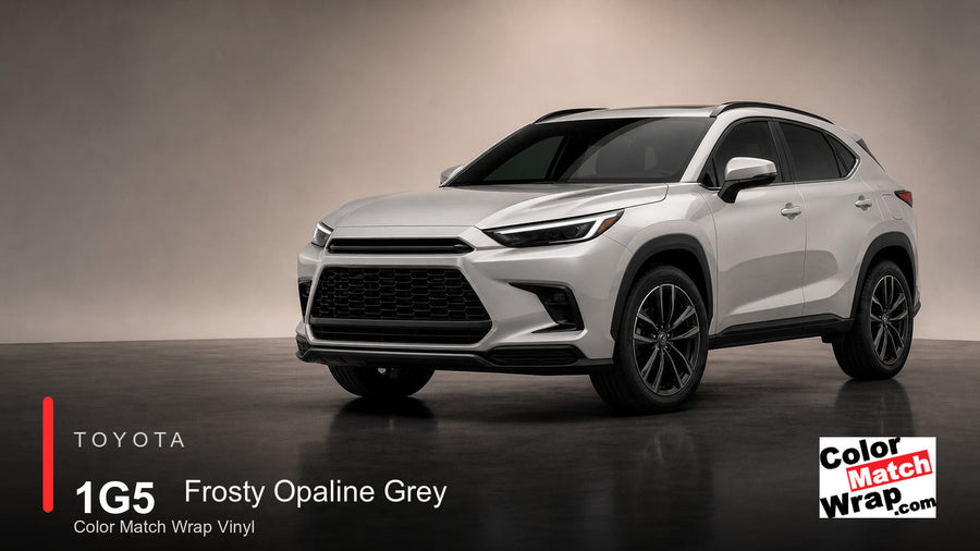 Toyota 1G5 Frosty Opaline Grey Color Match Wrap Vinyl generated SUV graphic