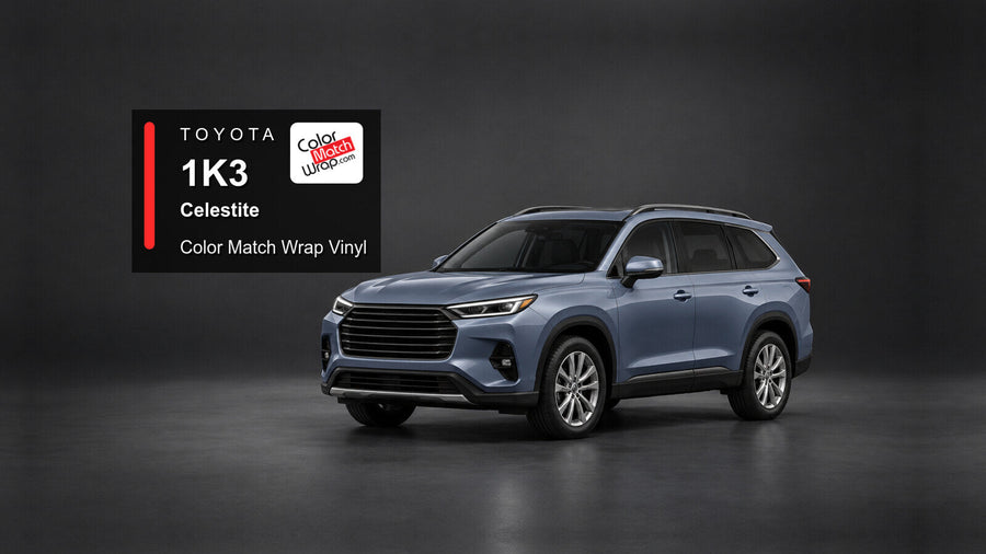 Illustrative Highlander-inspired SUV in Toyota 1K3 Celestite with Color Match Wrap branding