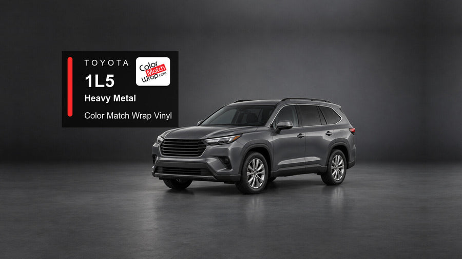 Illustrative Highlander-inspired SUV in Toyota 1L5 Heavy Metal with Color Match Wrap branding