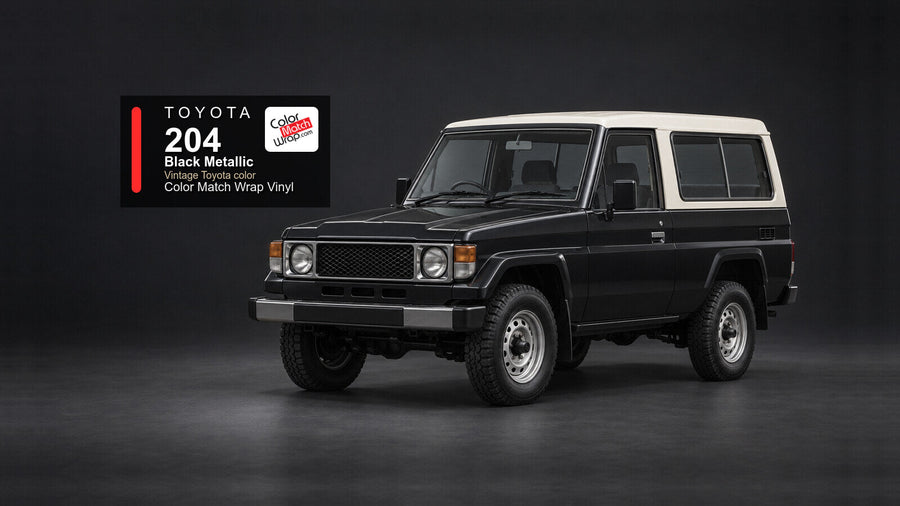 Toyota 204 Black Metallic Color Match Wrap vinyl