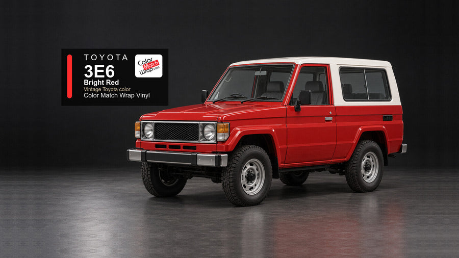 Toyota 3E6 Bright Red Color Match Wrap vinyl