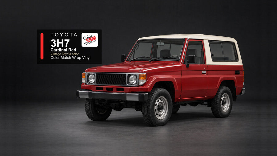 Toyota 3H7 Cardinal Red Color Match Wrap vinyl
