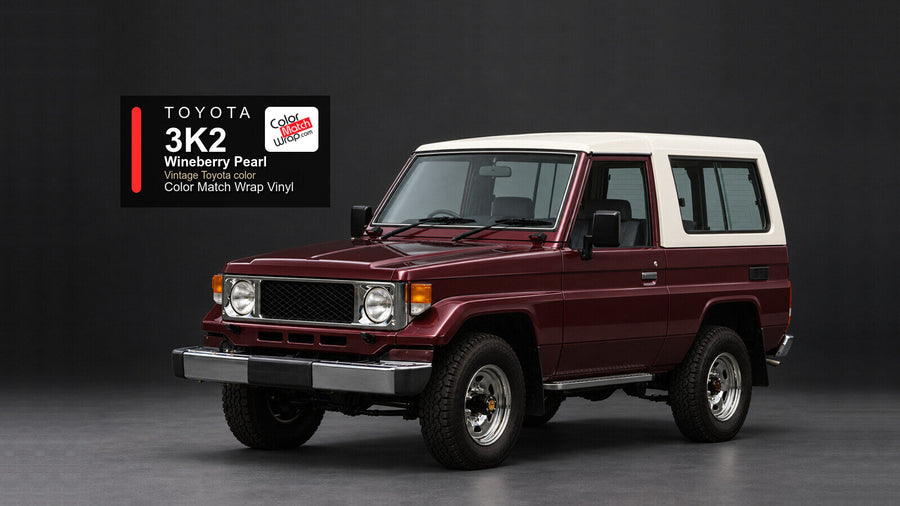 Toyota 3K2 Wineberry Pearl Color Match Wrap vinyl