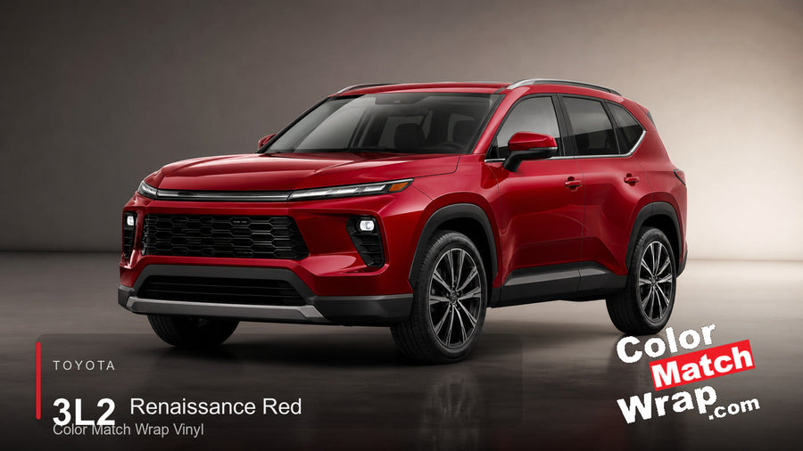 Toyota 3L2 Renaissance Red Color Match Wrap vinyl illustrated SUV graphic