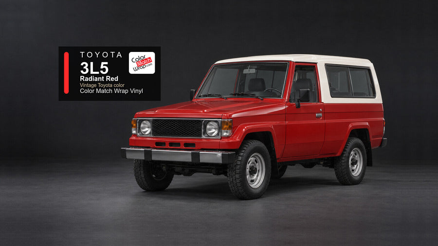 Toyota 3L5 Radiant Red Color Match Wrap vinyl
