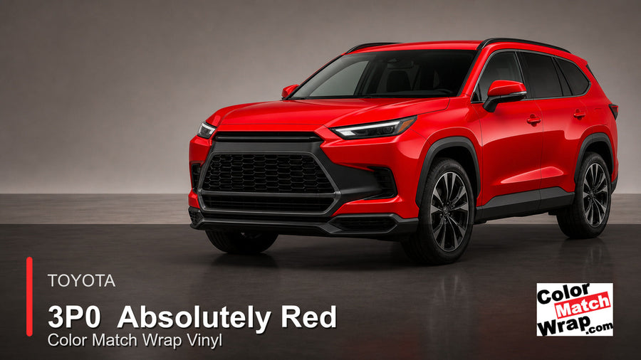 Toyota 3P0 Absolutely Red Color Match Wrap Vinyl generated SUV graphic