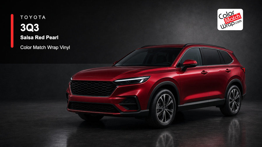 Toyota 3Q3 Salsa Red Pearl Color Match Wrap Vinyl generated SUV graphic