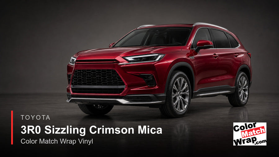 Toyota 3R0 Sizzling Crimson Mica Color Match Wrap vinyl generated SUV graphic