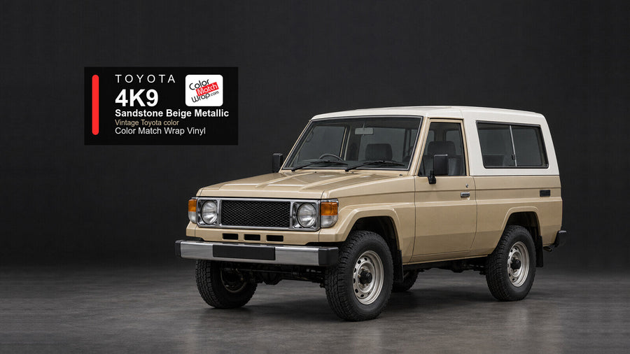 Toyota 4K9 Sandstone Beige Metallic Color Match Wrap vinyl