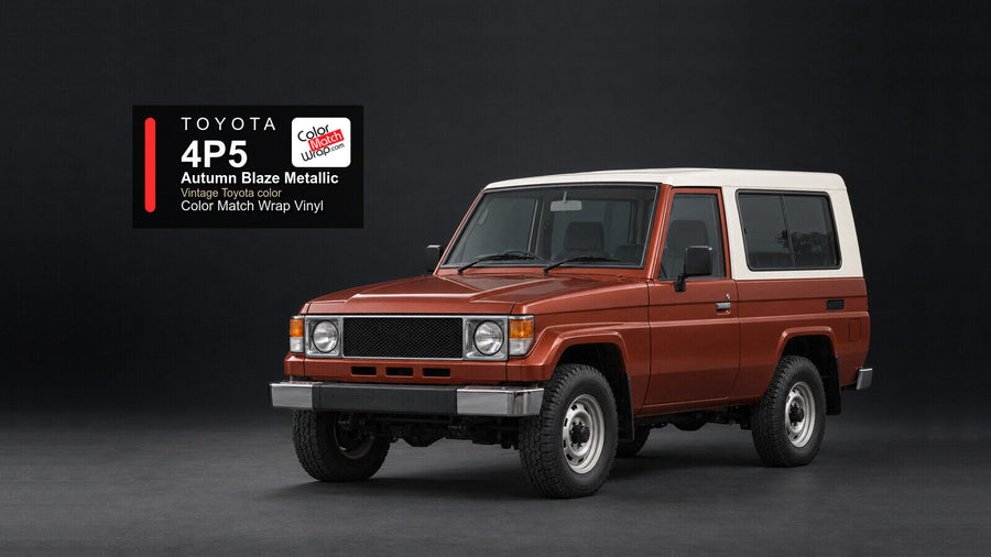 Toyota 4P5 Autumn Blaze Metallic Color Match Wrap vinyl