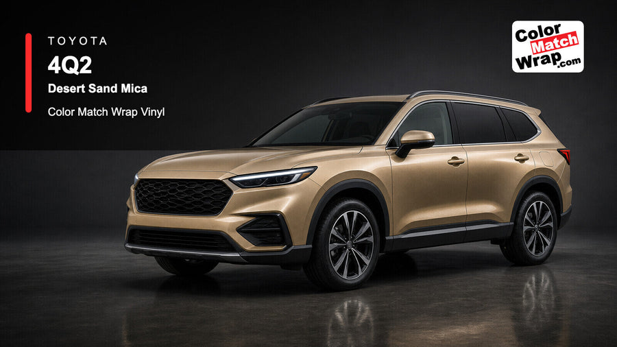 Toyota 4Q2 Desert Sand Mica Color Match Wrap Vinyl generated SUV graphic