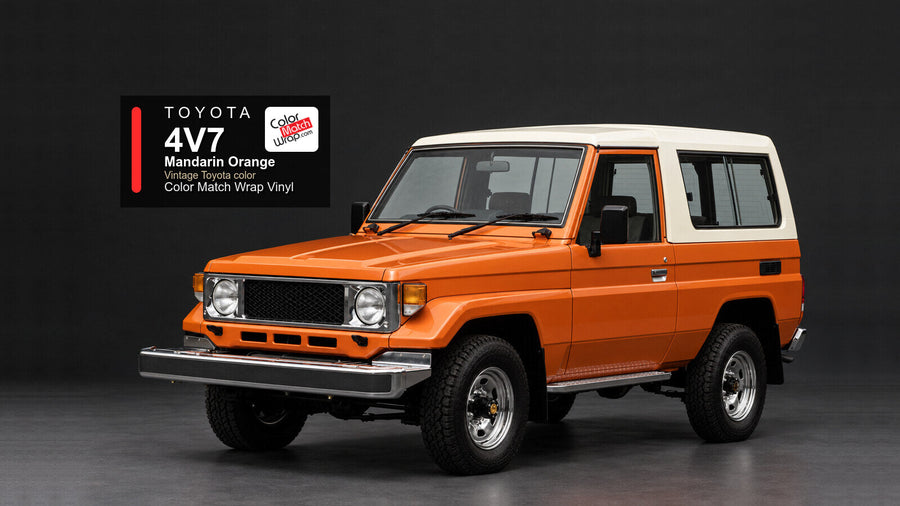 Toyota 4V7 Mandarin Orange Color Match Wrap vinyl
