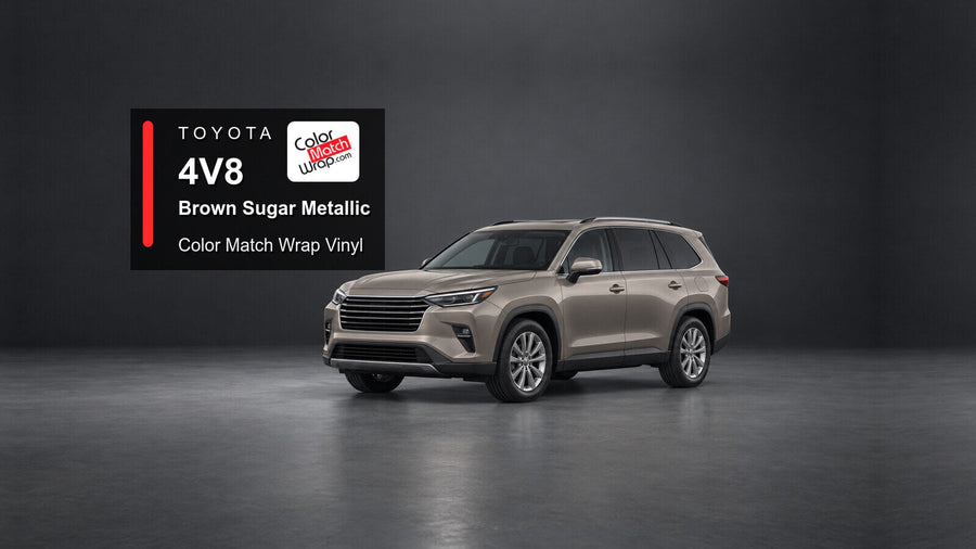 Illustrative Highlander-inspired SUV in Toyota 4V8 Brown Sugar Metallic with Color Match Wrap branding