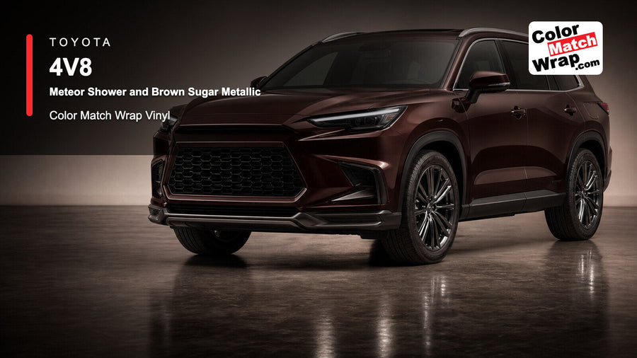 Toyota 4V8 Meteor Shower and Brown Sugar Metallic Color Match Wrap Vinyl generated SUV graphic