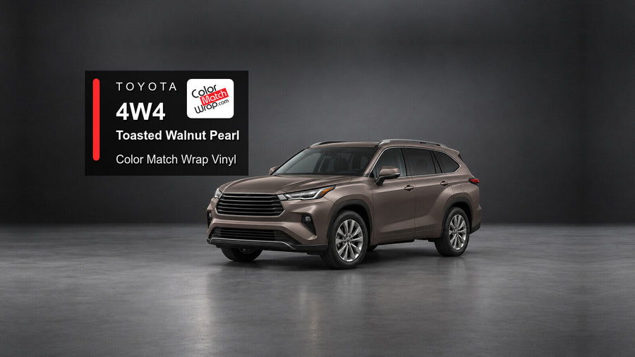 Illustrative Highlander-inspired SUV in Toyota 4W4 Toasted Walnut Pearl with Color Match Wrap branding