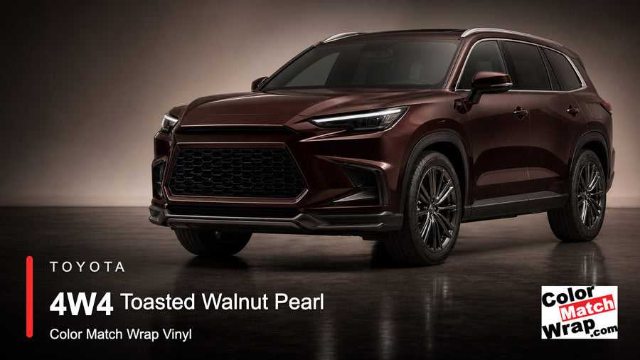 Toyota 4W4 Toasted Walnut Pearl Color Match Wrap Vinyl generated SUV graphic