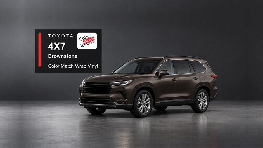 Illustrative Highlander-inspired SUV in Toyota 4X7 Brownstone with Color Match Wrap branding