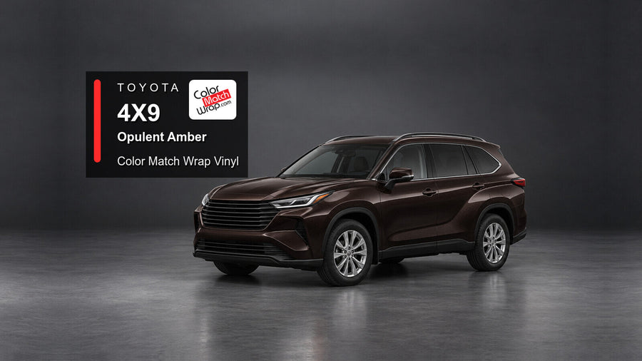 Illustrative Highlander-inspired SUV in Toyota 4X9 Opulent Amber with Color Match Wrap branding