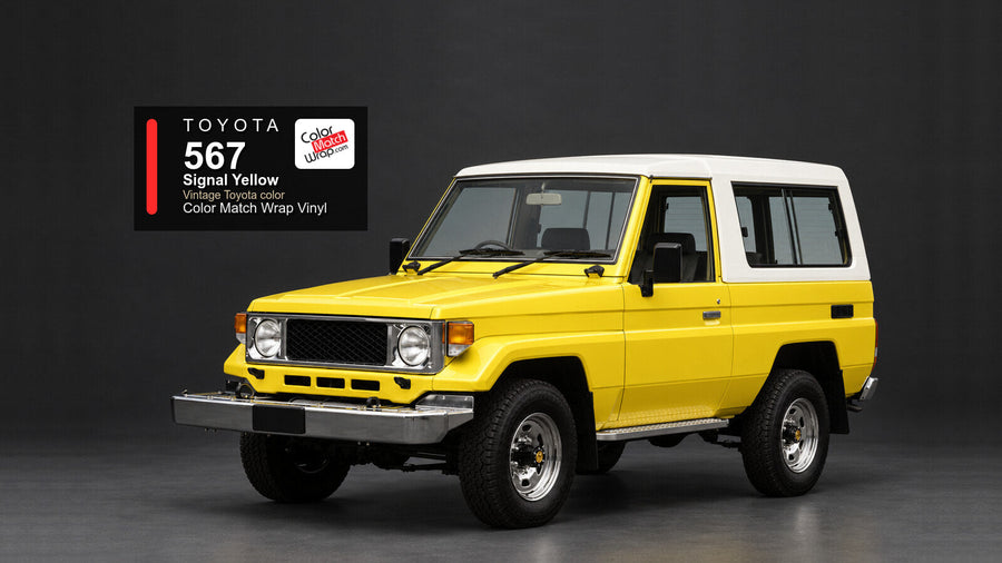 Toyota 567 Signal Yellow Color Match Wrap vinyl