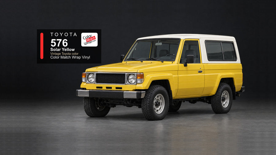 Toyota 576 Solar Yellow Color Match Wrap vinyl