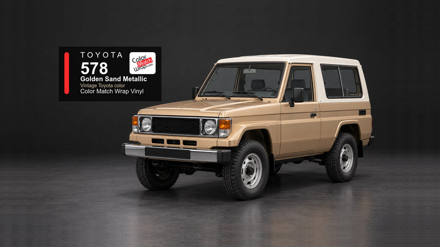 Toyota 578 Golden Sand Metallic Color Match Wrap vinyl