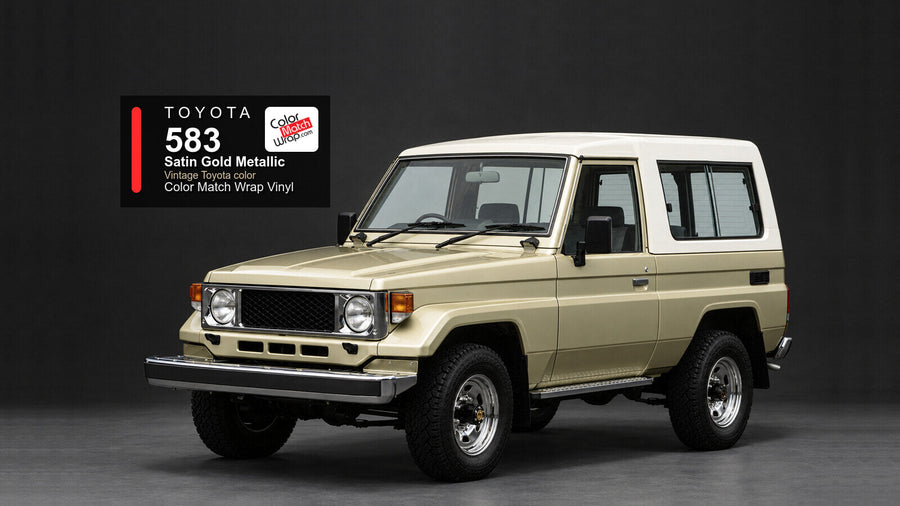 Toyota 583 Satin Gold Metallic Color Match Wrap vinyl