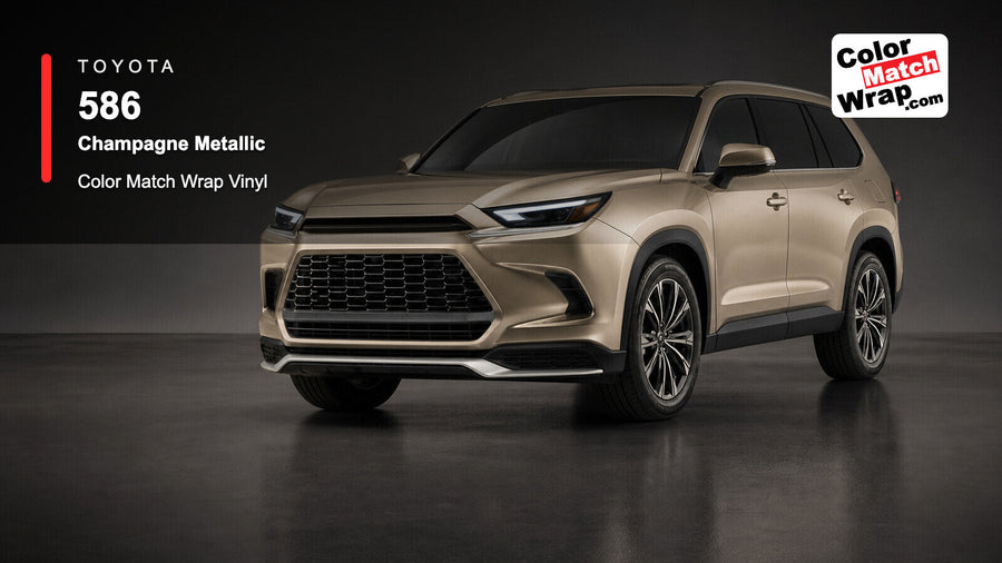 Toyota 586 Champagne Metallic Color Match Wrap Vinyl generated SUV graphic