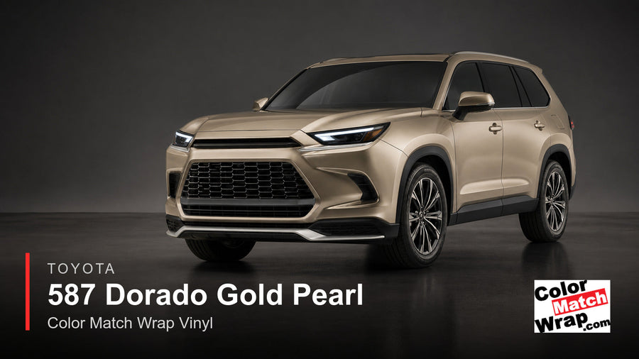Toyota 587 Dorado Gold Pearl Color Match Wrap vinyl generated SUV graphic