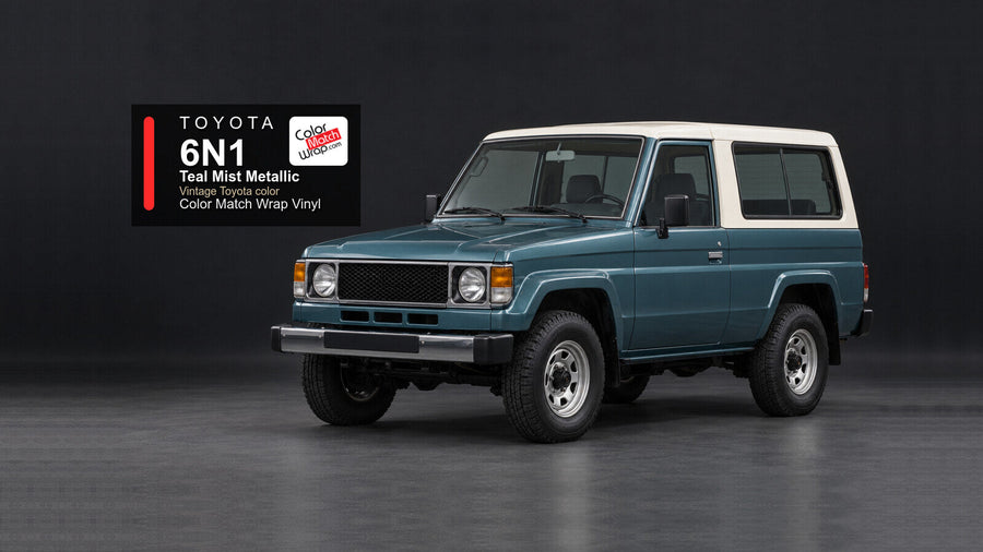 Toyota 6N1 Teal Mist Metallic Color Match Wrap vinyl