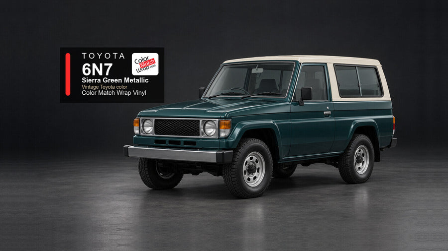 Toyota 6N7 Sierra Green Metallic Color Match Wrap vinyl