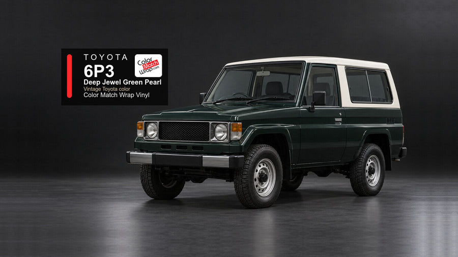Toyota 6P3 Deep Jewel Green Pearl Color Match Wrap vinyl