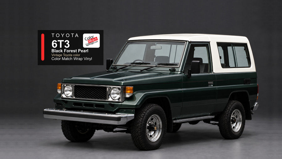 Toyota 6T3 Black Forest Pearl Color Match Wrap vinyl
