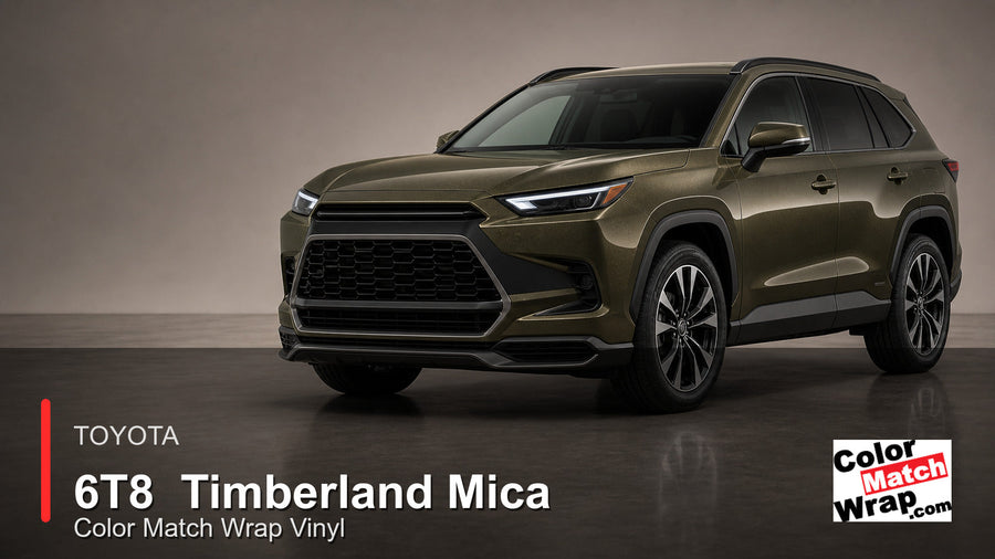 Toyota 6T8 Timberland Mica Color Match Wrap Vinyl generated SUV graphic