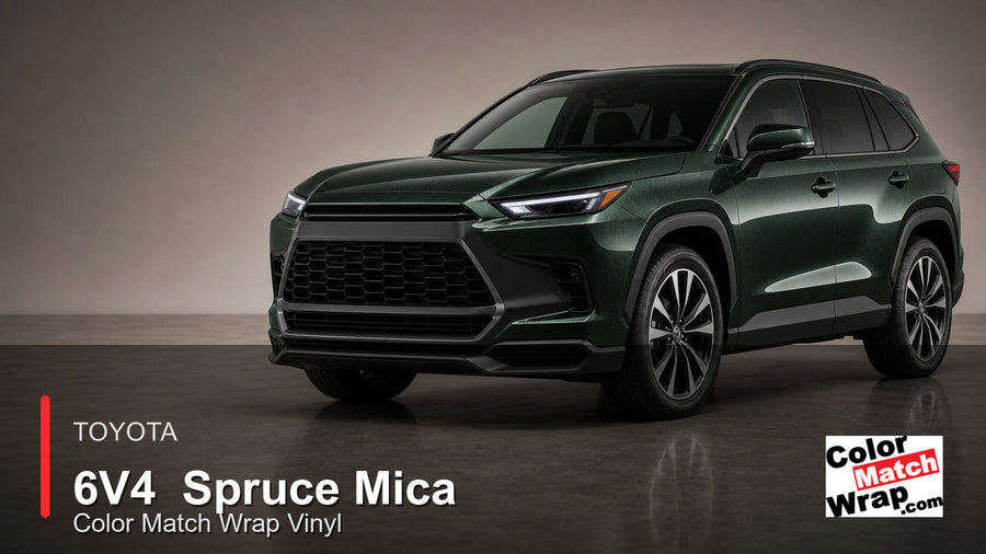 Toyota 6V4 Spruce Mica Color Match Wrap Vinyl generated SUV graphic