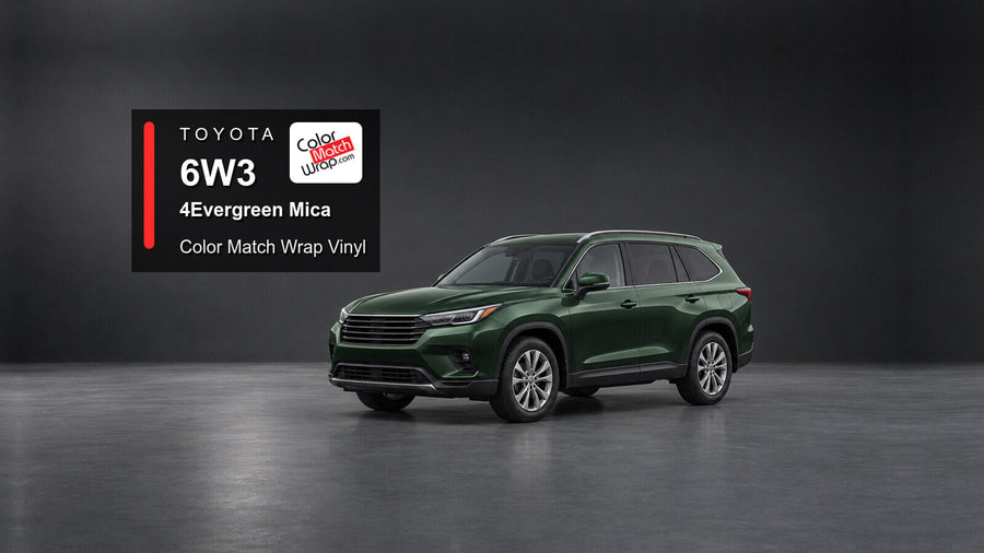 Illustrative Highlander-inspired SUV in Toyota 6W3 4Evergreen Mica with Color Match Wrap branding