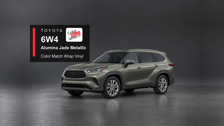 Illustrative Highlander-inspired SUV in Toyota 6W4 Alumina Jade Metallic with Color Match Wrap branding