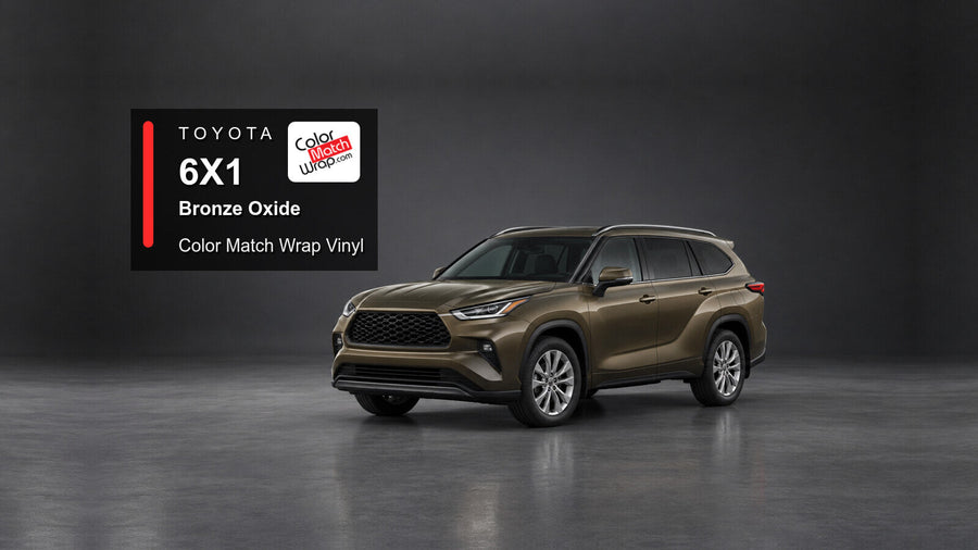 Illustrative Highlander-inspired SUV in Toyota 6X1 Bronze Oxide with Color Match Wrap branding
